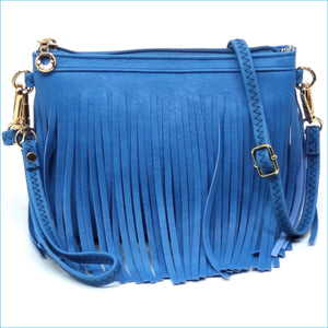 Denim Blue Fringe Crossbody/Wristlet/Clutch