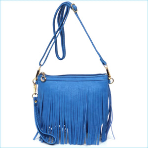 Denim Blue Fringe Crossbody/Wristlet/Clutch