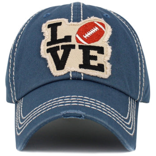 Love Football Baseball Cap