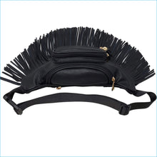Load image into Gallery viewer, Black Fringe Fanny