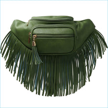 Load image into Gallery viewer, Olive Fringe Fanny