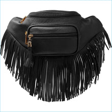 Load image into Gallery viewer, Black Fringe Fanny