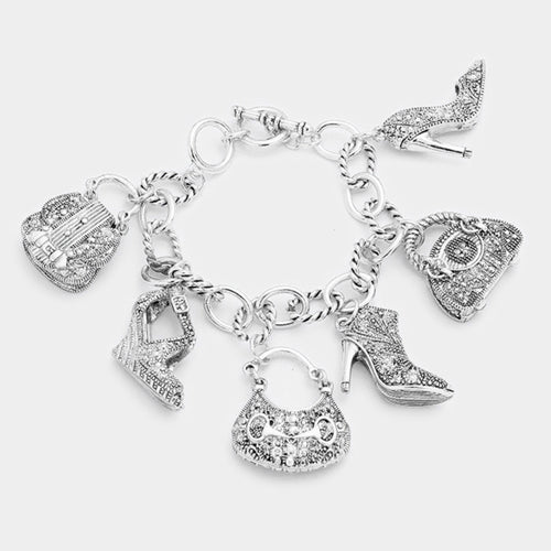 Handbags & Heels Charm Bracelet