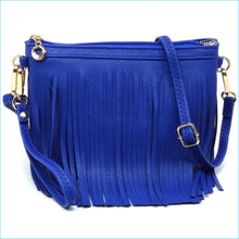 Load image into Gallery viewer, Royal  Fringe Crossbody/Wristlet/Clutch