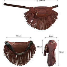 Load image into Gallery viewer, Black Fringe Fanny