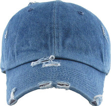 Load image into Gallery viewer, Denim Distressed Baseball Cap