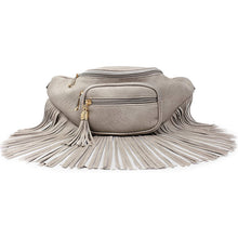 Load image into Gallery viewer, Grey  Fringe Fanny