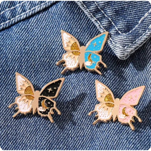 Blue Butterfly Enamel Pin