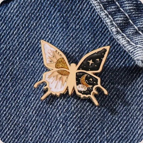 Black Butterfly Enamel Pin