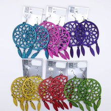 Load image into Gallery viewer, Dream Catcher Wood Earrings