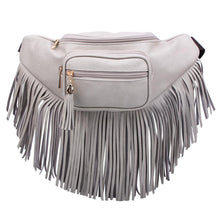 Load image into Gallery viewer, Grey  Fringe Fanny