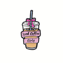 Load image into Gallery viewer, Iced Coffee Girlie Enamel Pin
