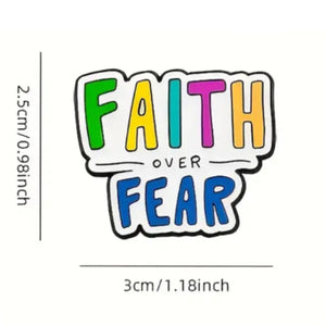 Faith Over Fear Enamel Pin