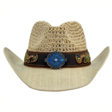 Load image into Gallery viewer, Moldable Straw Cowboy Hat