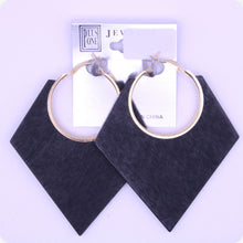 Load image into Gallery viewer, Oversized Triangle Wood Earrings