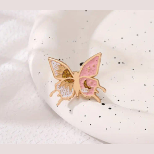 Pink Butterfly Enamel Pin