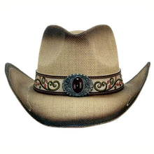 Load image into Gallery viewer, Moldable Straw Cowboy Hat