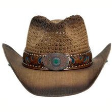Load image into Gallery viewer, Moldable Straw Cowboy Hat