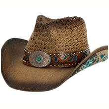 Load image into Gallery viewer, Moldable Straw Cowboy Hat
