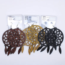 Load image into Gallery viewer, Dream Catcher Wood Earrings