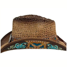 Load image into Gallery viewer, Moldable Straw Cowboy Hat