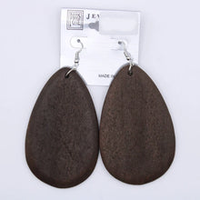 Load image into Gallery viewer, Teardrop Wood Earrings