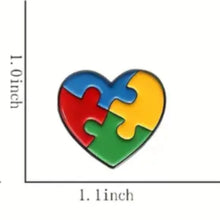 Load image into Gallery viewer, Autism Love Enamel Pin