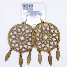 Load image into Gallery viewer, Dream Catcher Wood Earrings