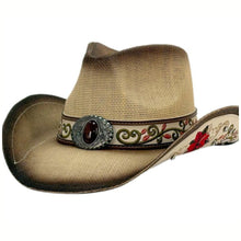 Load image into Gallery viewer, Moldable Straw Cowboy Hat