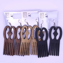 Load image into Gallery viewer, Adinkra Symbol Wood Earrings