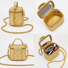 Load image into Gallery viewer, Quilted Mini Vanity Crossbody Bag