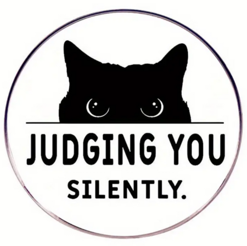 Judging You Silently Enamel Pin