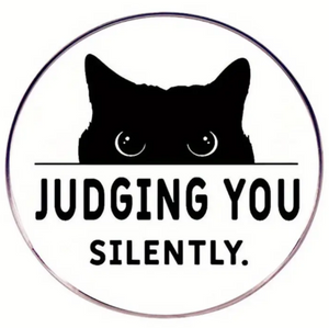 Judging You Silently Enamel Pin