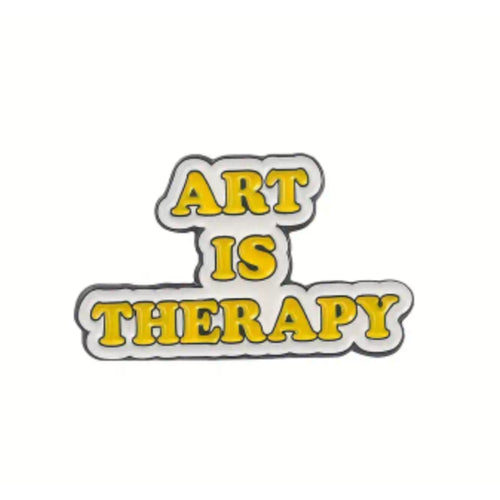 Art is Therapy Enamel Pin