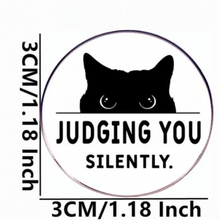 Load image into Gallery viewer, Judging You Silently Enamel Pin