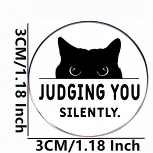 Judging You Silently Enamel Pin