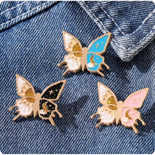 Load image into Gallery viewer, Black Butterfly Enamel Pin