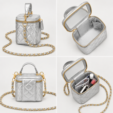 Load image into Gallery viewer, Quilted Mini Vanity Crossbody Bag