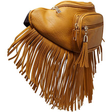 Load image into Gallery viewer, Mustard Fringe Fanny
