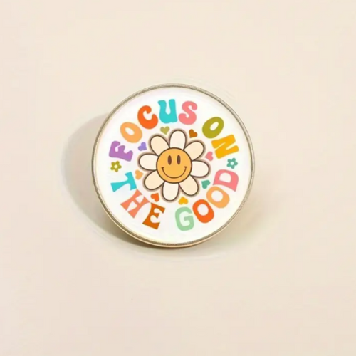 Focus on the Good Enamel Pin