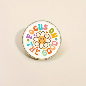 Focus on the Good Enamel Pin