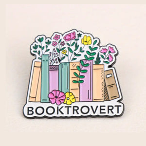Booktrovert Enamel Pin