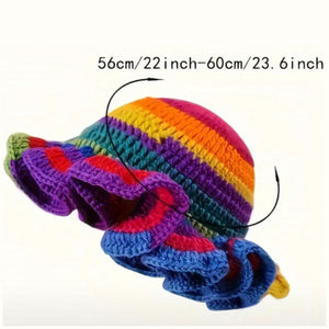 Red Multi Crochet Hat