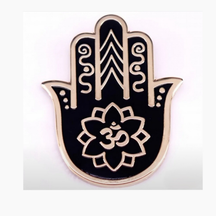 Hamsa Enamel Pin