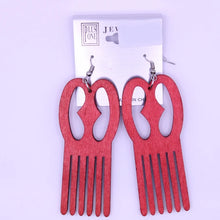 Load image into Gallery viewer, Adinkra Wood Earrings