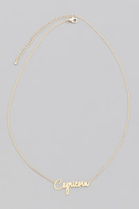 Capricorn Zodiac Necklace