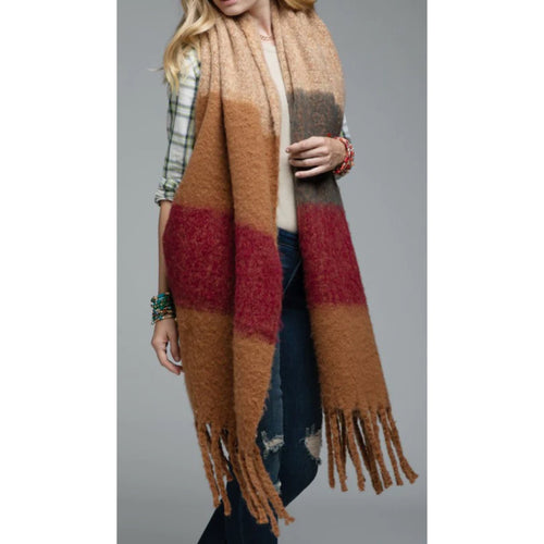 Almond Multi X Long Chunky Scarf