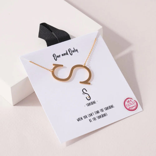 Oversized “S” Initial Pendant