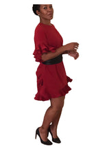 Load image into Gallery viewer, Red Ruffle Dress