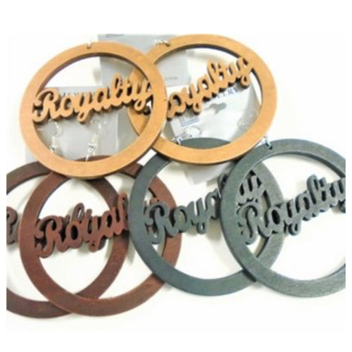 Royalty Wood Earrings